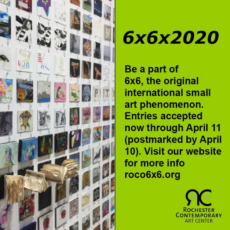 6x6x2020 Exhibit at the Rochester Contemporary Art Center