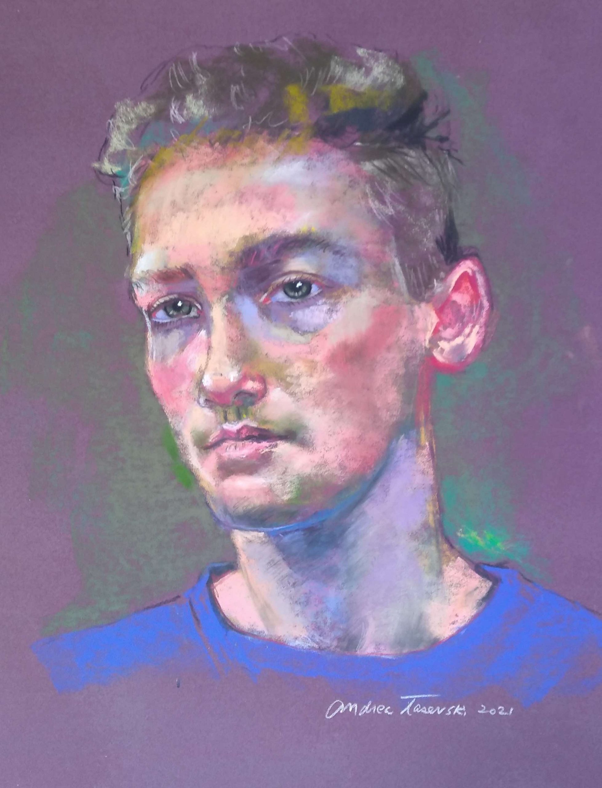 Andrea Tasevski’s portrait “Ryan” garners award by the Pastel Society