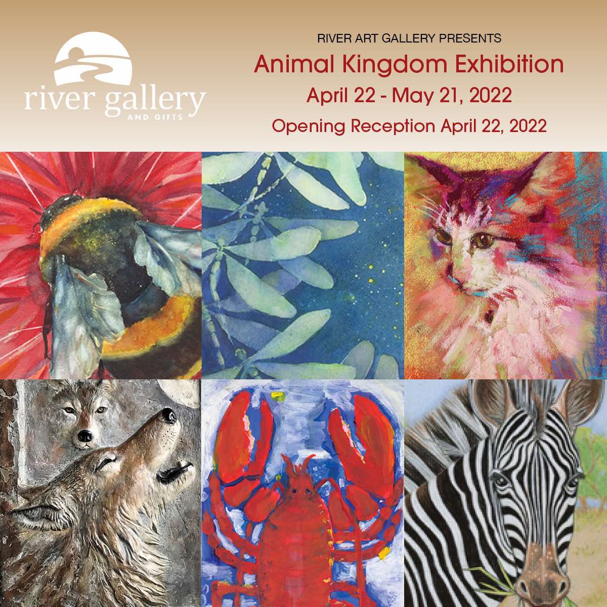 Call For Artists: Animal Kingdom Exhibit at River Art Gallery