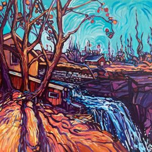 Old Mill, Canada - Acrylic on canvas, 30 x 24