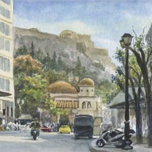 The Plaka – The Parthenon rises high above Athens and the area where democracy began.
