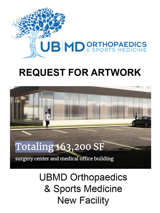 Art Work Needed for UBMD Orthopaedics & Sports Medicine New Building